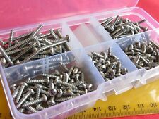 250 Stainless Pozi Pan Head Self Tapping Screws Selection - No 4  – in 5 lengths