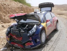 Sebastien Loeb's damaged car