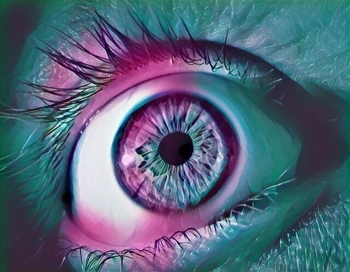 Funky eye sticker decal - sticker,