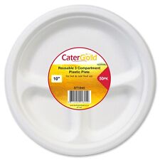 Plastic Plates 3 Compartment
