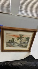 vintage framed painting