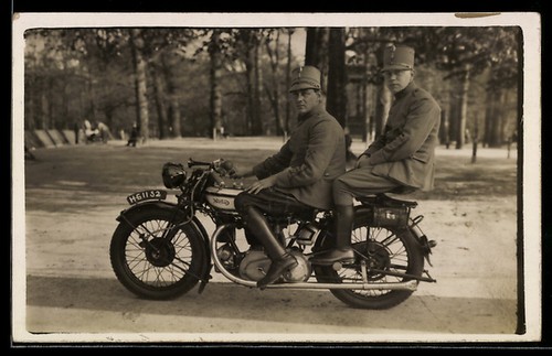 Photo postcard motorcycle - postcard,