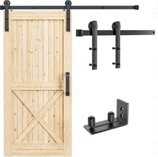 5FT/152cm Sliding Door Track Barn Door Hardware Kit Closet Rail Roller (#2)