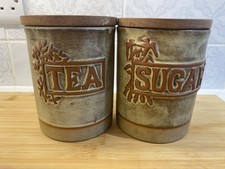 Tremar Cornish Pottery Tea And Sugar Caddy’s Vintage