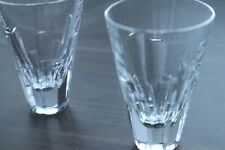 2 Stuart Crystal Jasper Conran "Ice" Design Shot Glasses Unused Cond 2.3/4" tall