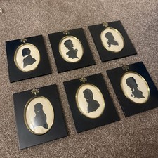 Set Of 6 Vintage Silhouettes