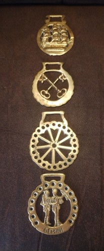 Vintage brass horse brasses - vintage,