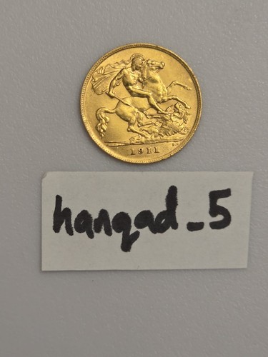 1911 gold half sovereign coin - gold,