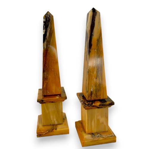 Pair siena yellow marble - of,