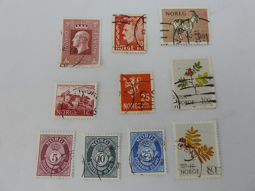 Vintage norway postage - vintage,