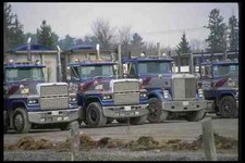 063009 Gravel Road Trucks A4 Photo Print