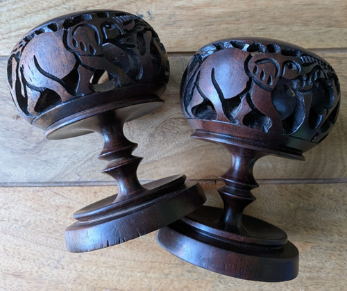 Vintage wooden goblet style - wooden,