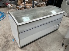 Used Working Commercial Display Chest Freezer Curved Glass