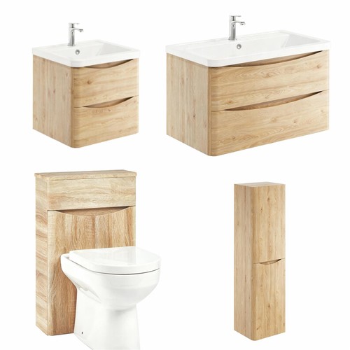 Davos oak wall hung vanity - davos, 500