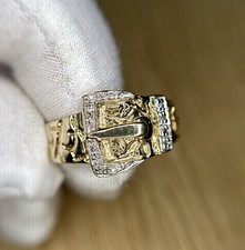 Gents Diamond Buckle Ring 9
