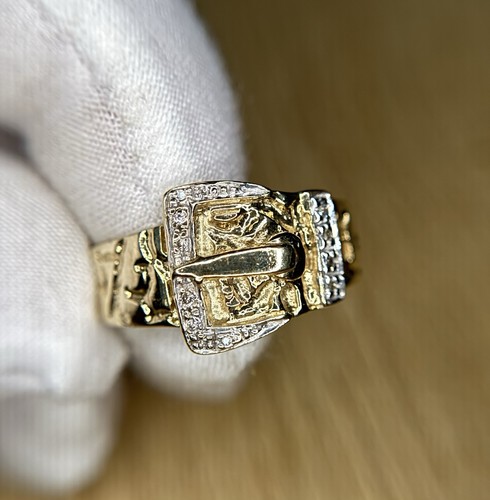 Gents diamond buckle ring - gents,