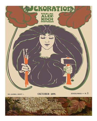 Vintage art nouveau poster - vintage,
