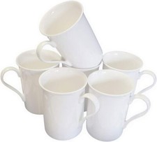 Set of 6 Fine Bone China Mugs