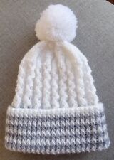 New Hand Knitted Baby Boy Bobble Hat - up to 3 months