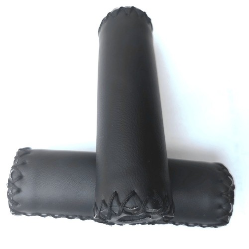 Leather handlebar grips with - grips,