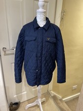 Voi Jeans Mens Jacket Navy Padded Quilted Collared. Size M