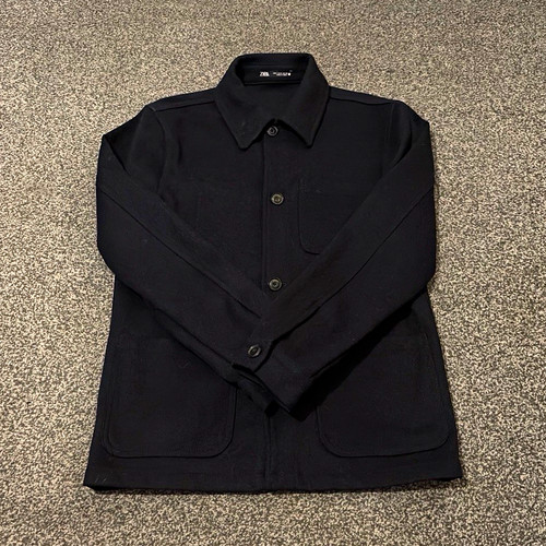 Zara men navy shirt jacket - navy, shirt/