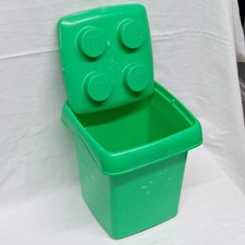 10 inch tall LEGO GREEN  Storage Box Tub Bucket Empty 