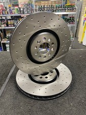 VW GOLF MK4 R32 AUDI TT A3 3.2 V6 8N PERFORMANCE CROSS DRILLED BRAKE DISCS 334MM