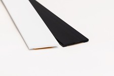 PVC Flat Bar Self Adhesive Trim 1m Durable Black White Cover Architrave Strip