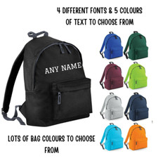 Personalised Any Name Text Junior Kids Childrens Backpack School Rucksack Bag