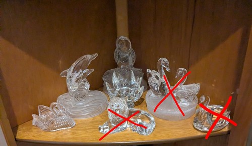 Vintage crystal cut glass - vintage,