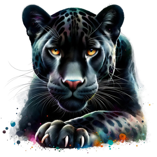 Jaguar black animal - black, fierce