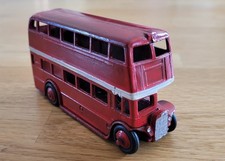 1954-60 Vintage Dinky Toys No 290 AEC Double Decker Bus Red repaint