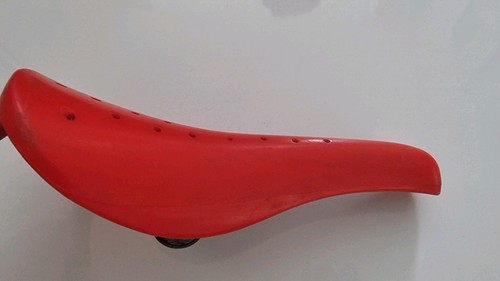 Old bmw red saddle - made, in