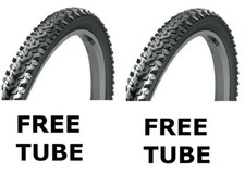 Pair 26x1 bicycle tyres - of,