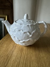 Sylvac "English Rose" White Tea Pot # 5409 - 1 Pint - Very Cute