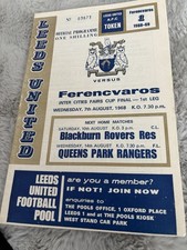 1968 FAIRS CUP FINAL 1st Leg LEEDS UNITED UTD V FERENCVAROS FOOTBALL PROGRAMME
