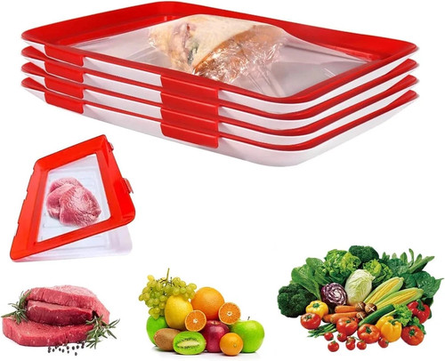 Stretch food storage tray - 4x,
