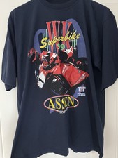 Carl Fogarty Ducati Double Sided T Shirt Motorcycle Racing Mens XL 1999