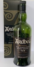 Ardbeg Islay 10 Year Old Single Malt Scotch Boxed 70cl Whisky Bottle Empty
