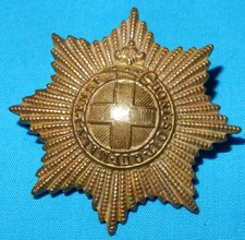 GENUINE THE COLDSTREAM GUARDS BRITISH MILITARY CAP BADGE - 2 LUGS - BRASS