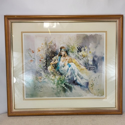 Framed gordon king print lady - gordon,