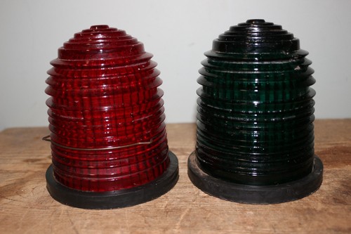 Pair vintage red green thick - red,