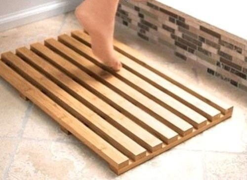 Trendi bamboo wooden bath mat - trendi,