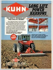 Kuhn Power Harrows Massey Ferguson Tractor Advert 1987