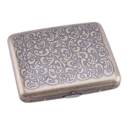 Vintage metal cigarette case - vintage,