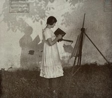 Lovely study of girl painting