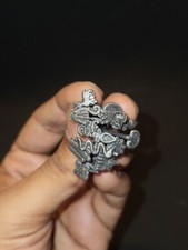 ANTIQUE INDIAN ETHNIC ZINK METAL SET OF SEAL STAMPS OLD COLLECTIBLE 16 PIECES #