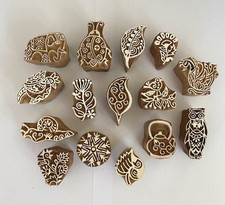 15 INDIAN HANDCARVED WOOD