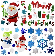 4 Sheets Christmas Gel Window Clings – Reusable Stickers for Mirrors & Glass